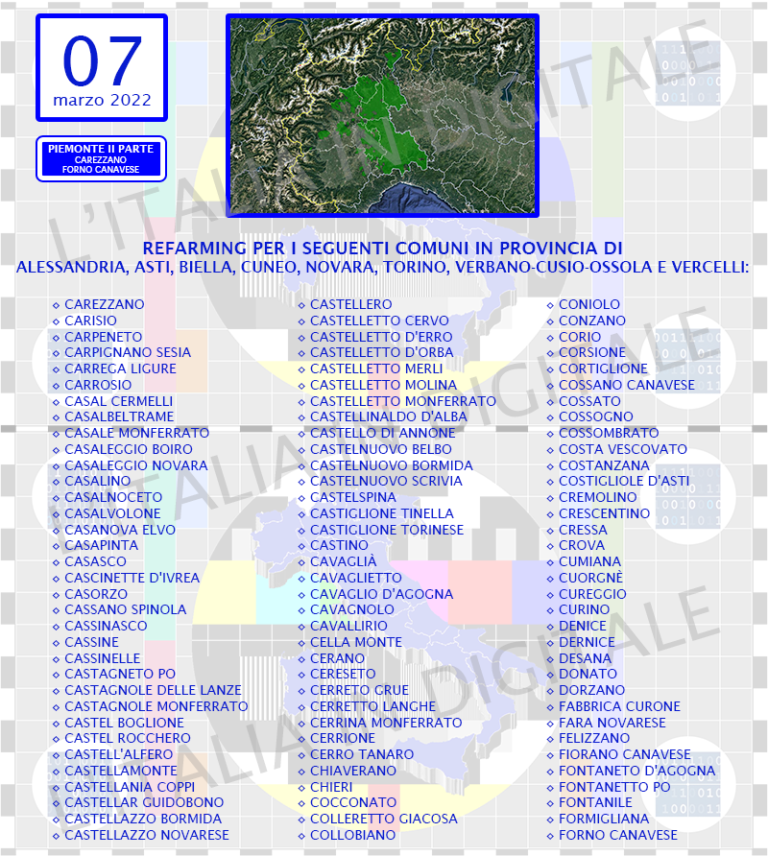 COMUNI 07 marzo piemonte 2
