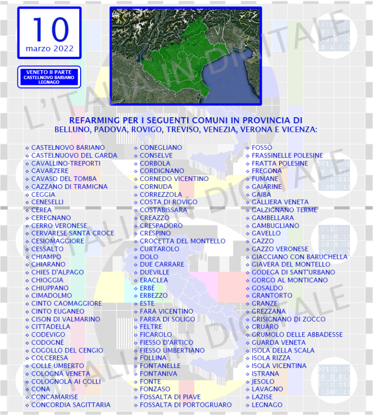 COMUNI 10 marzo veneto 2