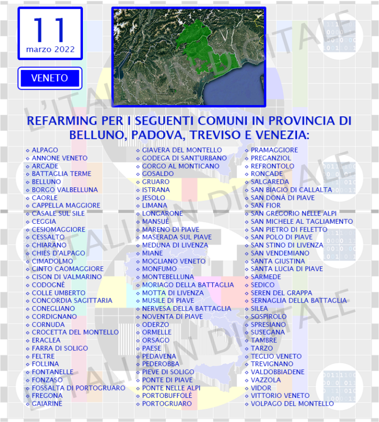 COMUNI 11 marzo veneto