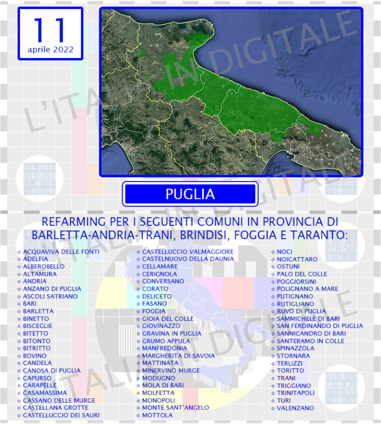 COMUNI 11 aprile puglia
