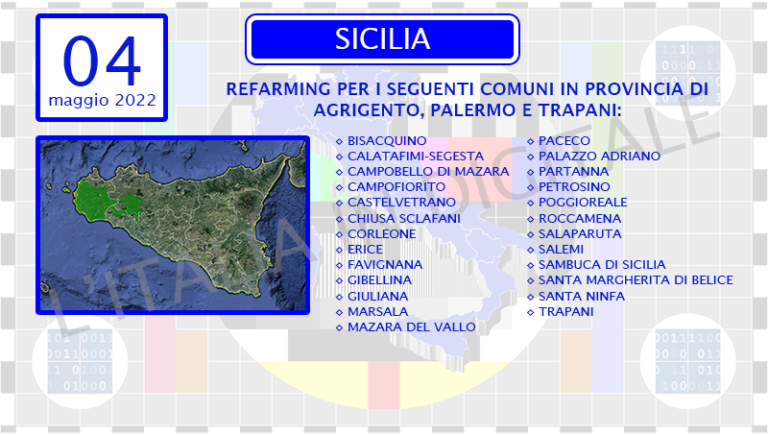 COMUNI 4 maggio sicilia