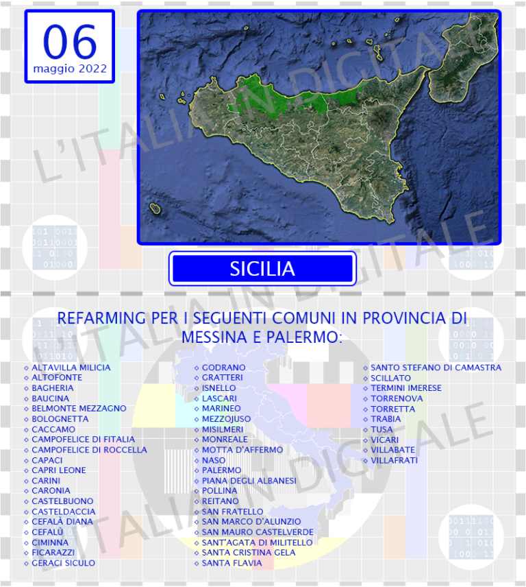 COMUNI 6 maggio sicilia