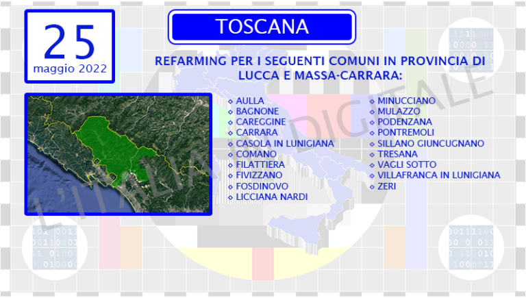 COMUNI 25 maggio toscana