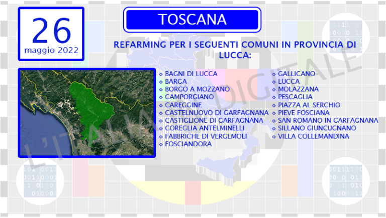 COMUNI 26 maggio toscana