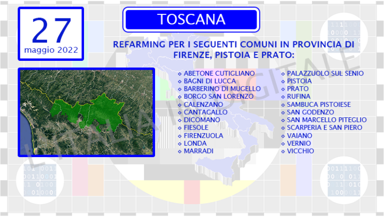COMUNI 27 maggio toscana