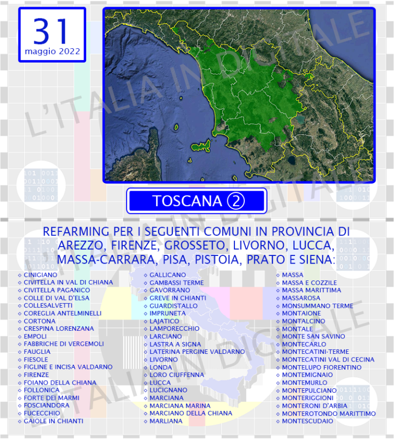 COMUNI 31 maggio toscana 2