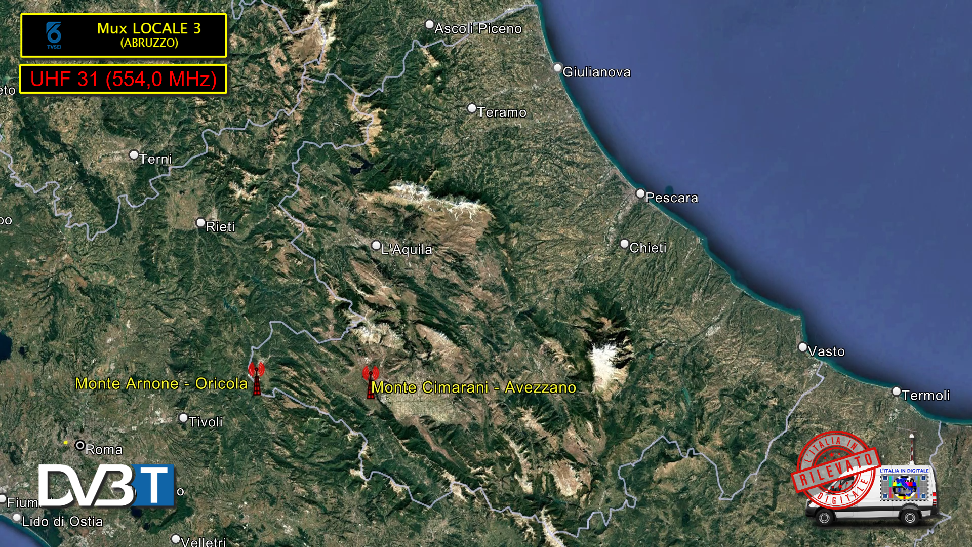 MUX LOCALE 3 (ABRUZZO) - Cartina