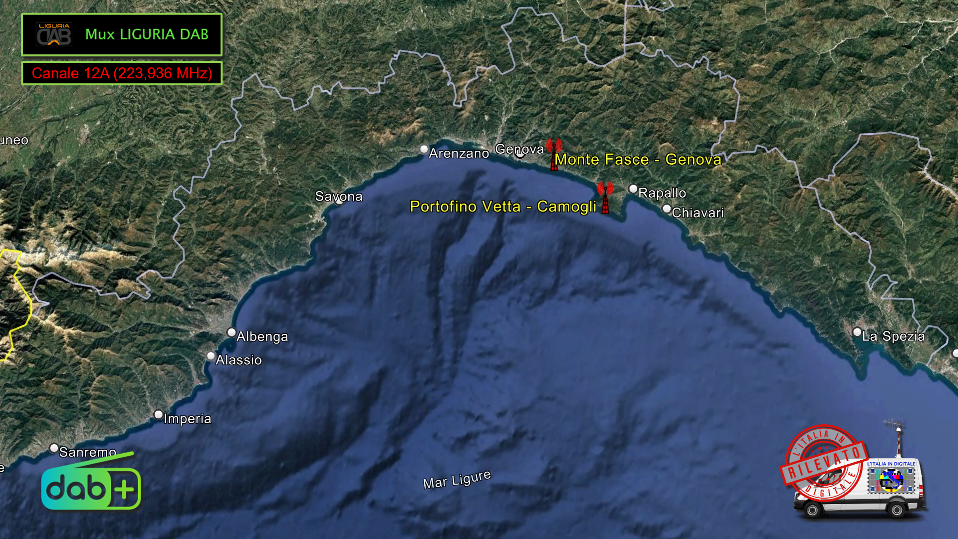 12A - Mux LIGURIA DAB - Cartina