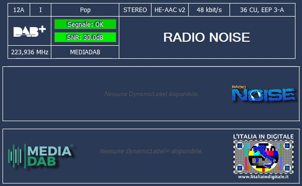 18 - RADIO NOISE - Mux MEDIA DAB (LAZIO) 12A - 2025.04.03