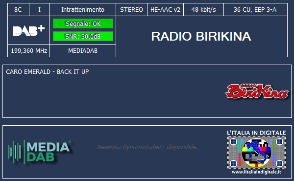 20 - RADIO JUKEBOX - Mux MEDIA DAB (PIEMONTE (A) 8C - 2024.04.18