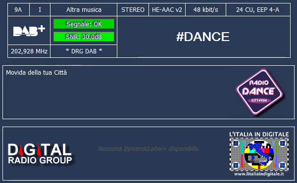 03 - #DANCE - Mux DRG DAB (LAZIO) 9A - 2025.05.19