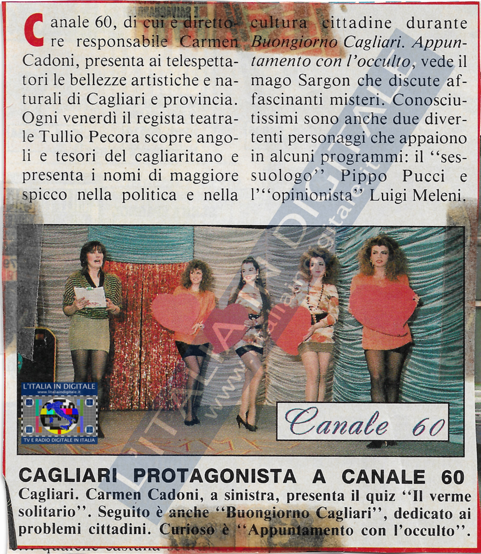 TV...VOLTA SARDEGNA 3 - CANALE 60