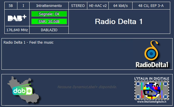 09 - Radio Delta 1 - Mux DAB LAZIO 5B