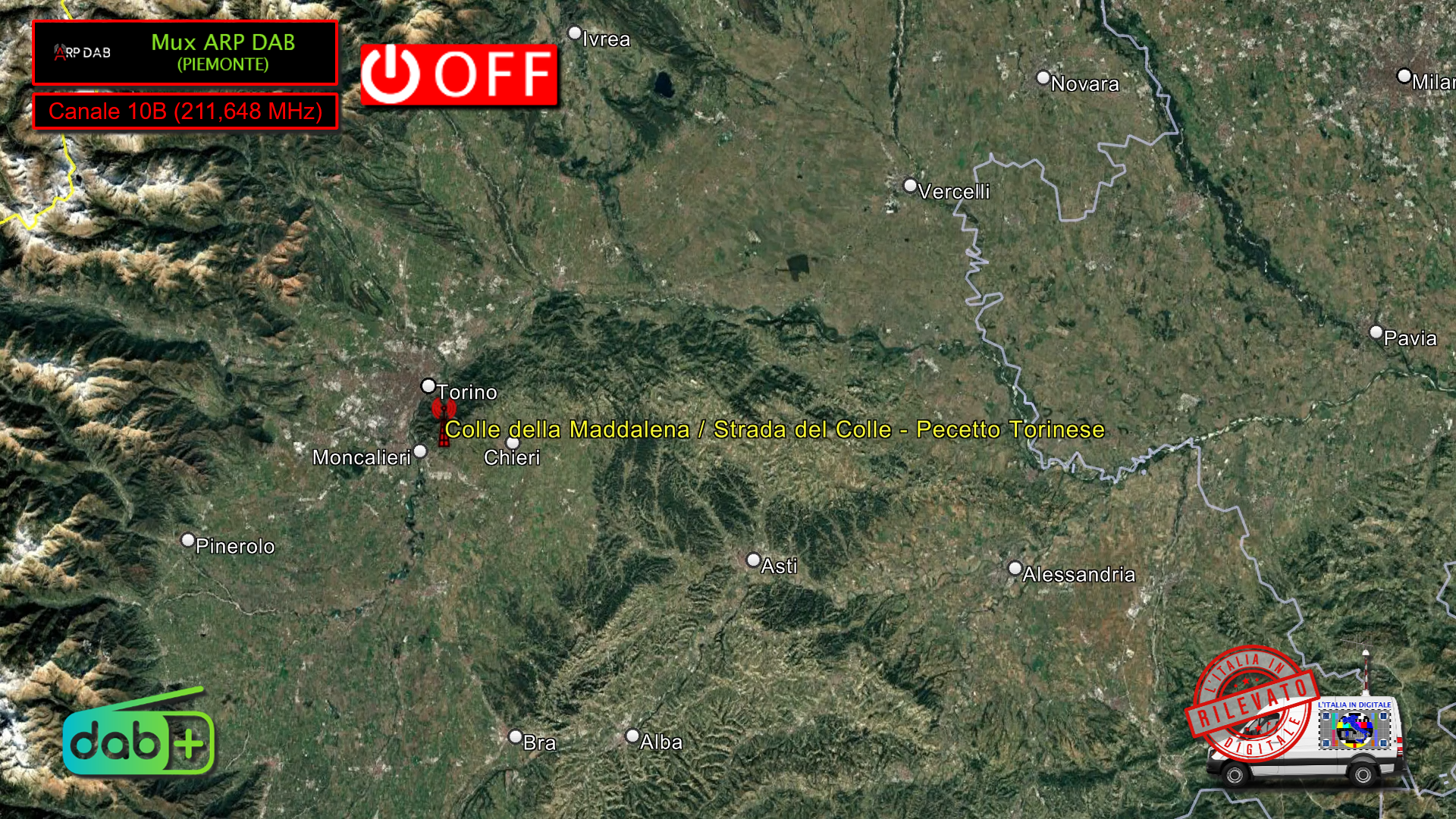 10B - Mux ARP DAB (PIEMONTE) - Cartina OFF