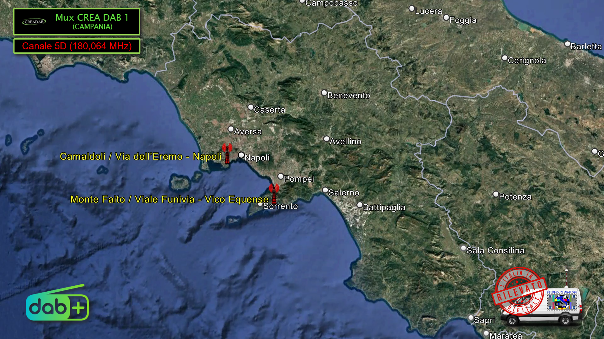 5D - Mux CREA DAB 1 (CAMPANIA) - Cartina