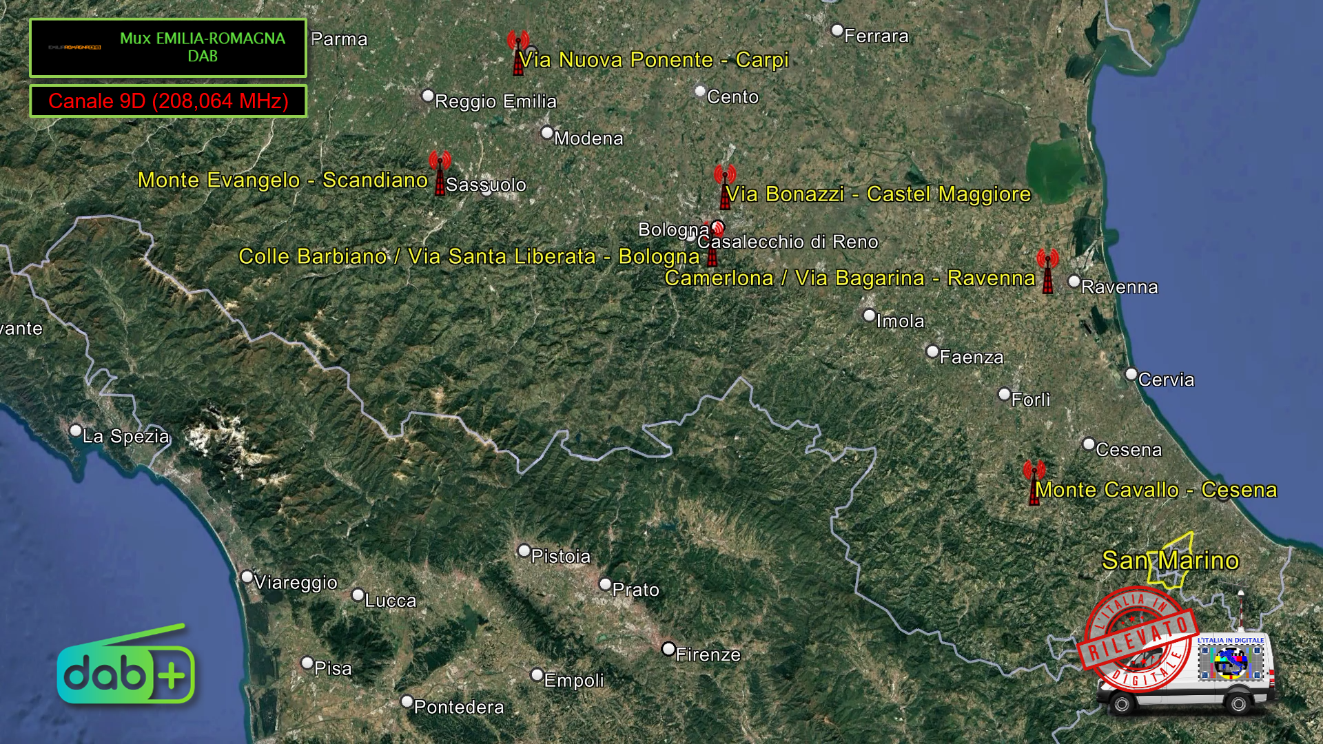 9D - Mux EMILIA ROMAGNA DAB - Cartina