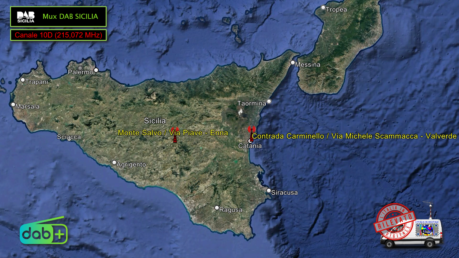 10D - Mux DAB SICILIA - Cartina