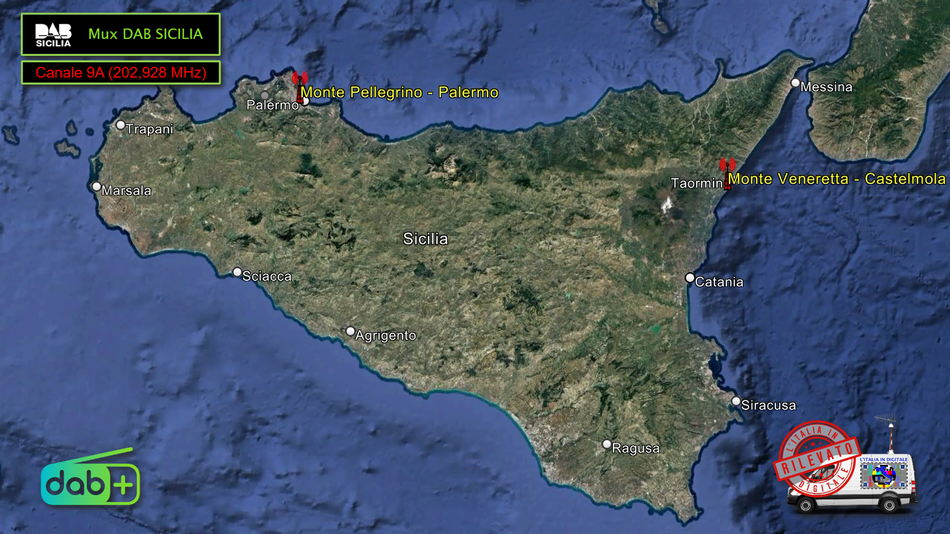 9A - Mux DAB SICILIA - Cartina